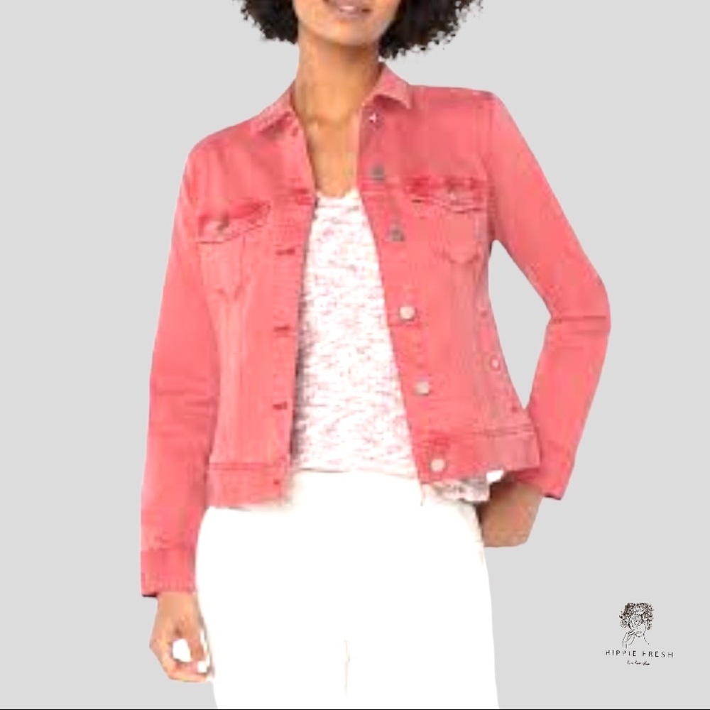 Vintage Doncaster Pink Corduroy Jean Jacket Size 10